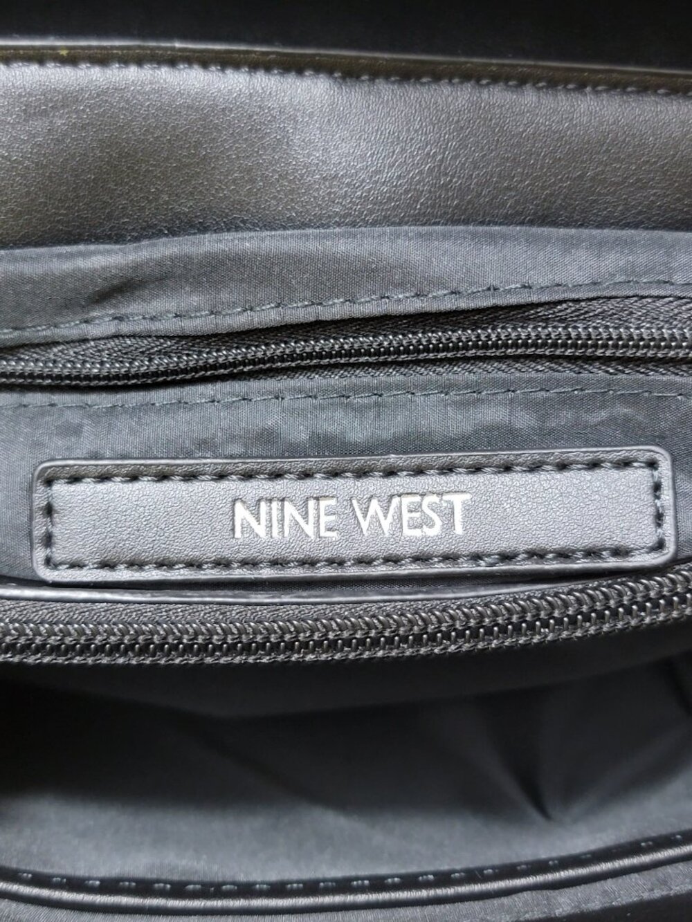 NWT Nine West Tirrana Black Quilted Chain Shoulder Bag Flap Crossbody Purse - Picture 9 of 12